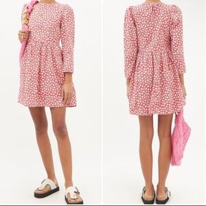 New! Batsheva Collarless Mini Spring Prairie Floral Mini Dress 🌺 size 10